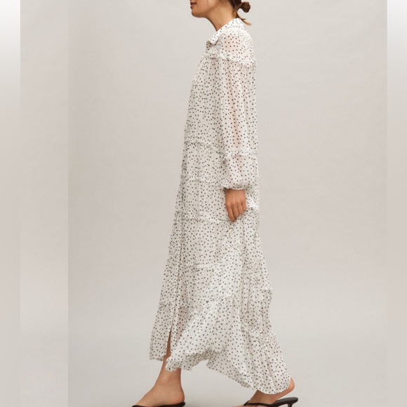 💫HP💫ANTHROPOLOGIE Tiered Chiffon Dress - Picture 2 of 12